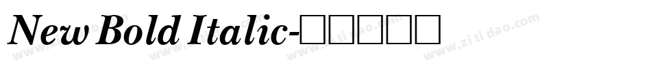 New Bold Italic字体转换